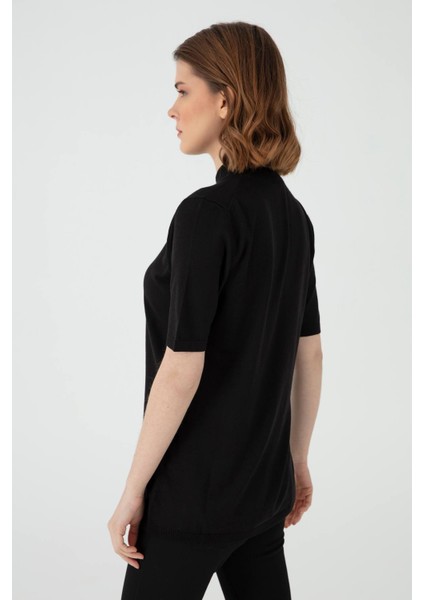 Kadın Yarım Balıkçı Bluz 02420345 Siyah indirimleri