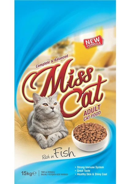 Misscat Balıklı Yetişkin Kedi Maması 15 kg