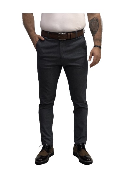 Petek Dokuma Slim Fit Dar Kesim Ütü Istemeyen Leke Tutmayan Şık Kumaş-Keten Pantolon
