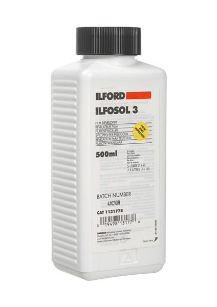 Ilfosol-3 Film Geliştirme Banyosu Siyah Beyaz 500 ml