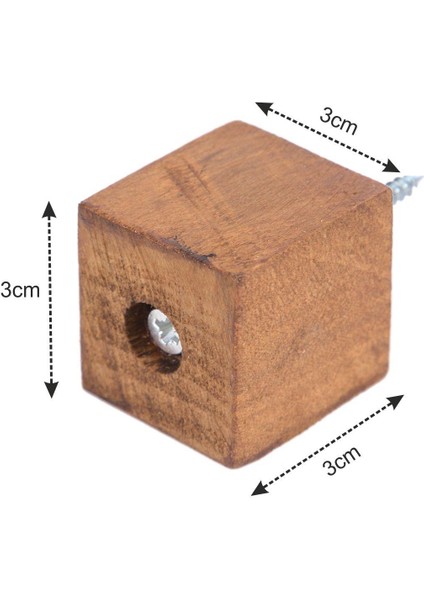 Masa Sandalye Mobilya Ünite Kanepe Koltuk Ayak Ağaç Takoz Yükseltici 6'lı Boy 30 mm En 30x30 mm Kahve