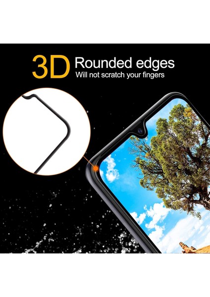 Samsung Galaxy A50 Cam Ekran Koruyucu Tam Kaplayan Esnek Mat Kobra Siyah