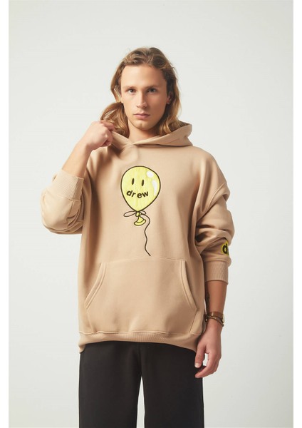 Drew Balon Oversıze Sweatshirt Krem TR30012