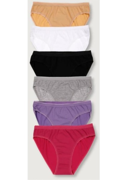 Kadın Ince Lastikli Külot 6-Lı Paket Beyaz