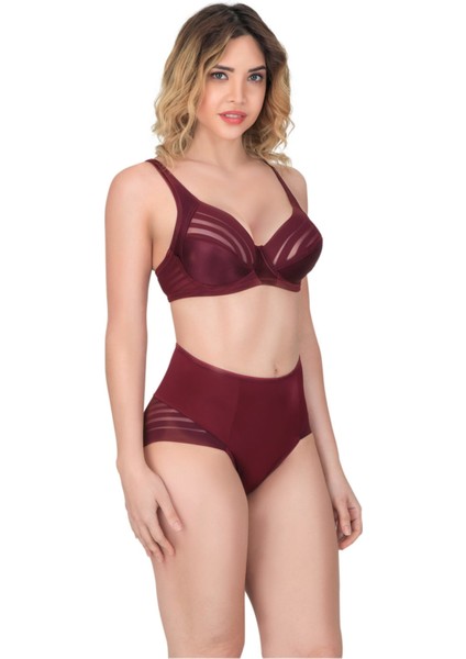 Bordo Emay 177 B Toparlayıcı Sütyen Takım