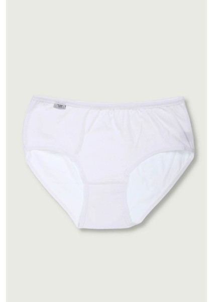 6 Adet Beyaz Renk Likralı Bato Külot