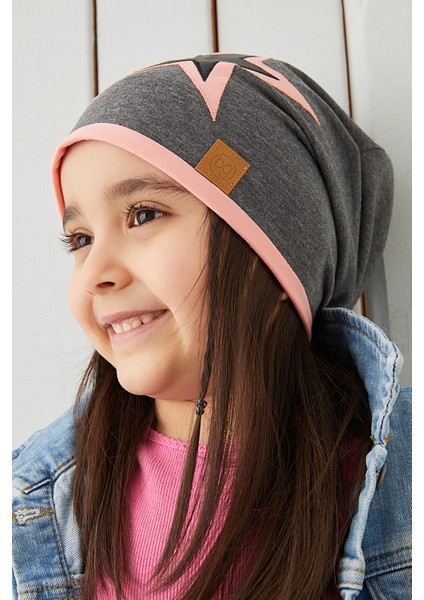 Pudra Gri Çocuk Şapka Bere Yumuşak Pamuklu Penye Yıldız Seri fiyatları