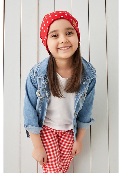 Kırmızı Beyaz Çocuk Şapka Bere Yumuşak Pamuklu Penye Elit Seri indirimleri