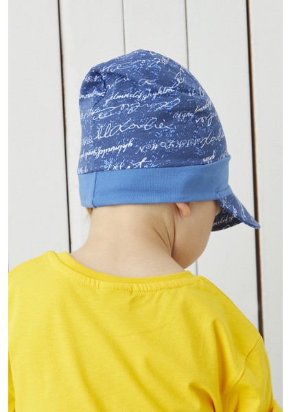 Pamuklu El Yapımı Ekstra Yumuşak Çocuk Mavi Vizyerli 4 Mevsim Penye Şapka modelleri