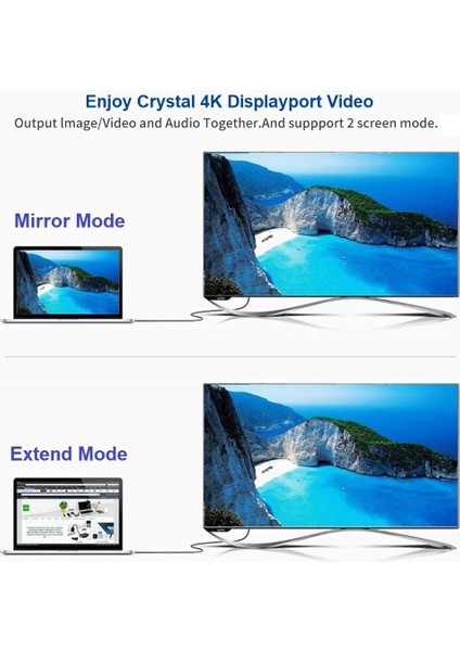 USB C to Displayport Kablo - DP 1.4, Thunderbolt 4, Thunderbolt 3, HDR, 8K 60Hz, 4K 144Hz, 4K 120Hz, 4K 60Hz, 2K 240Hz, Full HD 240Hz, Örgülü, 2 Metre (CDP14B-PRO)