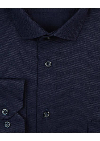 Armür Desenli Siyah Erkek Gömlek modelleri