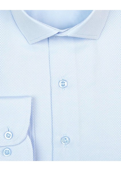 Slim Fit Armür Desenli Siyah Erkek Gömlek modelleri