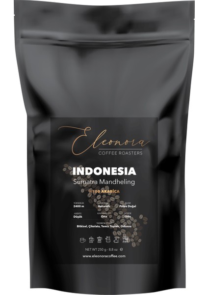 Indonesia Sumatra Mandheling Nitelikli Kahve 250 gr |