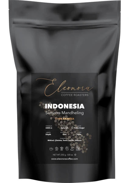 Eleonora Coffee Roasters Indonesia Sumatra Mandheling Nitelikli Kahve 250 gr |