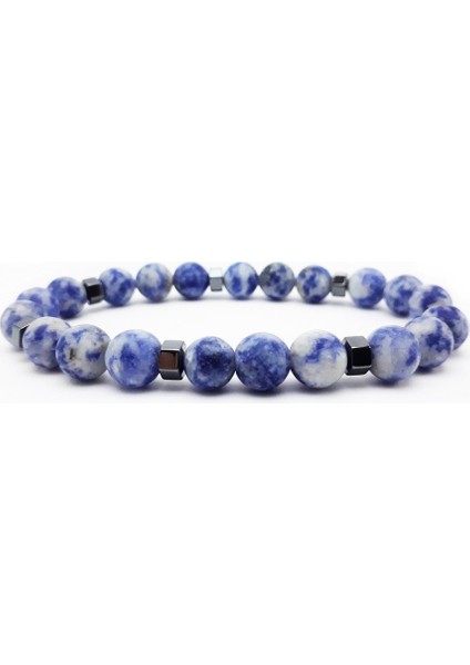 Sodalit Hematit Ikili Kombin Doğal Taş Bileklik fiyatları