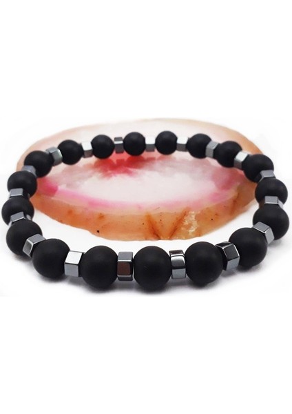 Oniks Hematit Doğal Taş Bileklik fiyatları
