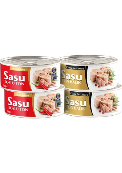 Klasik Ton Balığı 2x160g + Sasu Acılı Ton Balığı 2x160g