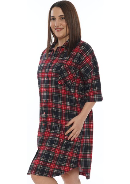 Pamuklu Büyük Beden Kısa Kol Gecelik modelleri