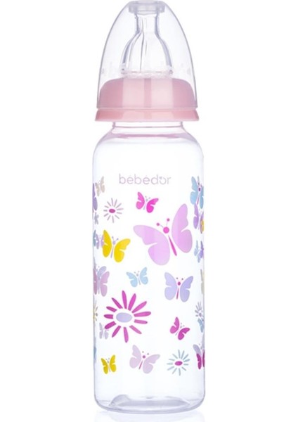 B-24302 Desenli Pp Biberon 250 ml Pembe