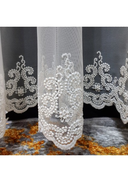 Issa Tül Perde Grek Etek Desenli F Sık Pile 1 E 3 fiyatları