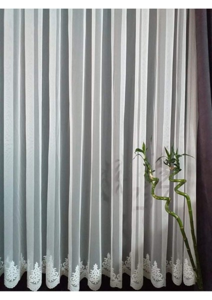Grek Desenli Tül Perde Renk 340x270 cm Antibakteriyel Kumaşla