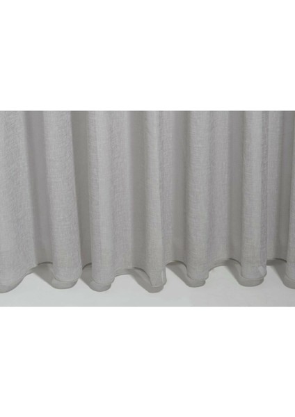 Naturel Keten Gri Renk Kalın Doku 1/2,5 Pileli Tül Perde Her Odaya Uygun modelleri