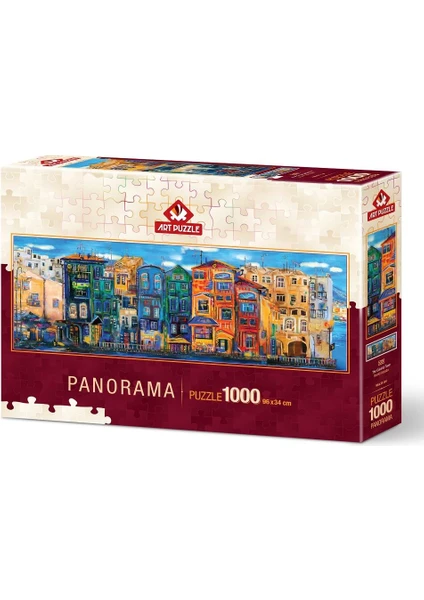 Art Puzzle Renkli Kasaba 1000 Parça Panorama Puzzle