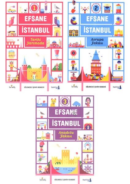 Efsane Istanbul 3 Kitap Set / Tarihi Yarımada - Avrupa Yakası - Anadolu Yakası