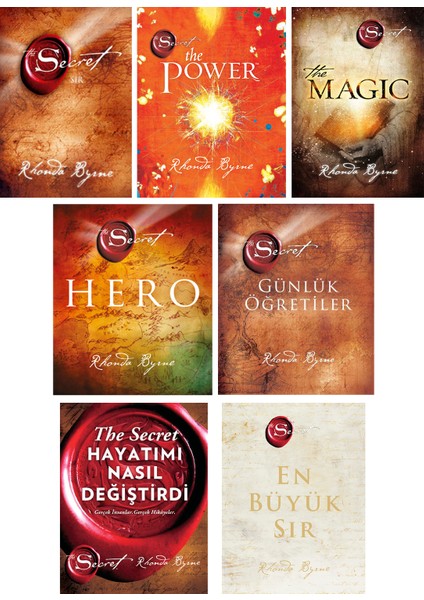 Secret - The Power - The Magic - Hero - Günlük Öğretiler - The Secret Hayatımı Nasıl Değiştirdi - En Büyük Sır 7 Kitap Set / Rhonda Byrne