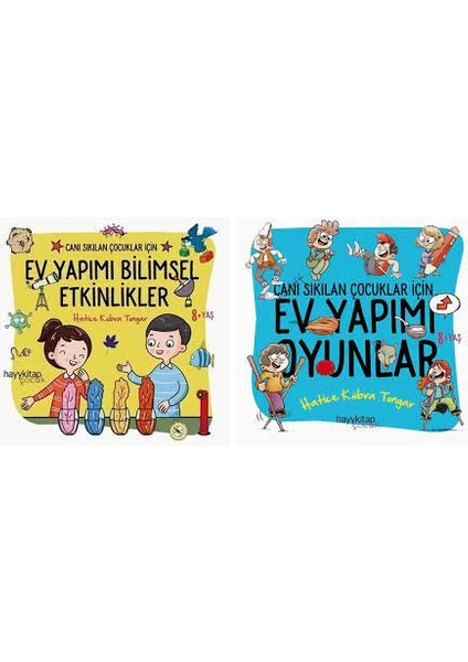 Canı Sıkılan Çocuklar Için Ev Yapımı Bilimsel Etkinlikler - Ev Yapımı Oyunlar 2 Kitap Set / Hatice Kübra Tongar