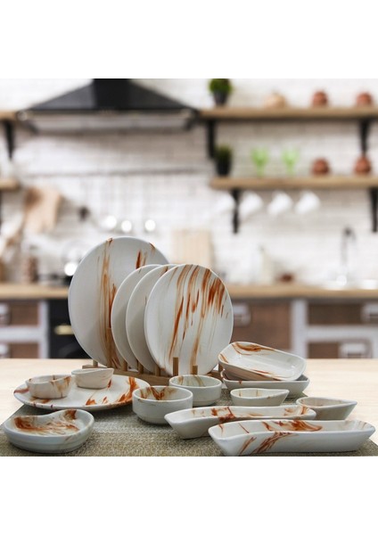 Karamel El Dekoru 19 Parça Kahvaltı Takımı