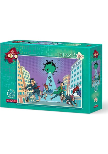 Art Puzzle Art Çocuk Puzzle Virüsten Kaçış 150 Parça Puzzle