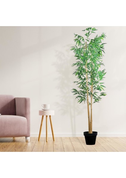 Yapay Ağaç 4 Gövdeli Bambu Ağacı 185 cm 1.kalite Yapay Çiçek