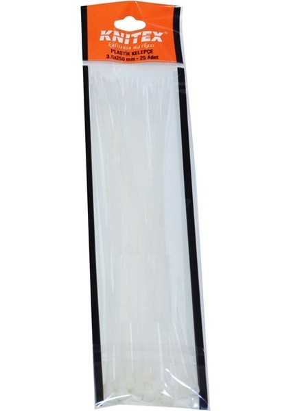 Cırt Kelepçe 3,6 x 200MM Beyaz 25'li