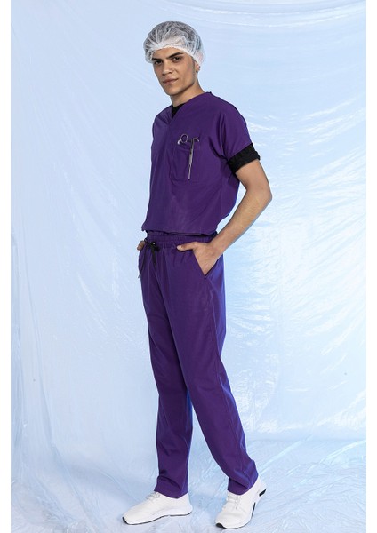 Teryflex Likralı Yarasa Kol Doktor&hemşire Forması Mor Takım Xxs fiyatları