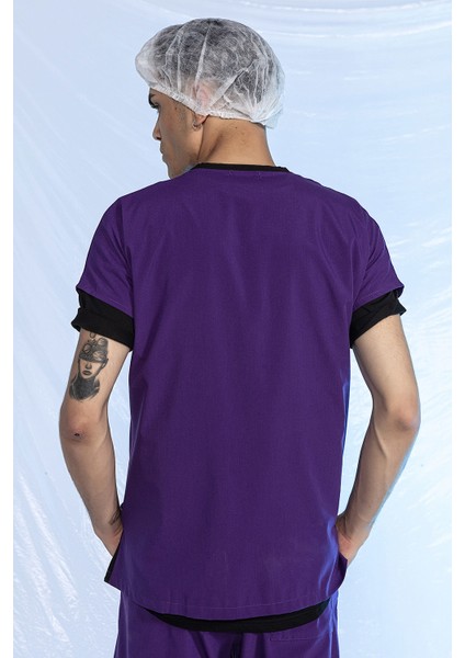 Teryflex Likralı Yarasa Kol Doktor&hemşire Forması Mor Takım Xxs fırsatları