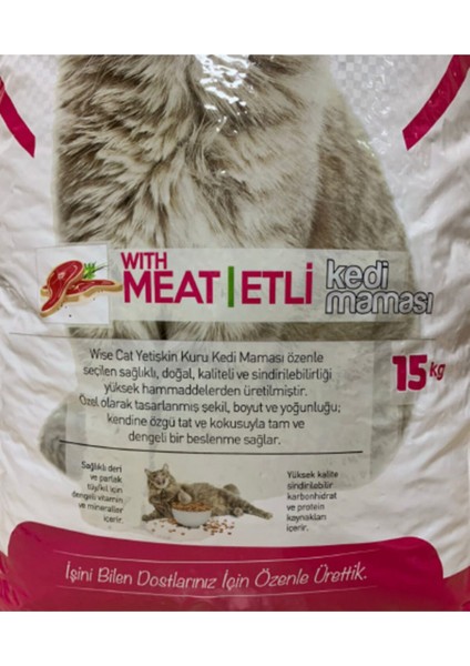 Wıse Cat Etli Kedi Maması 15 kg