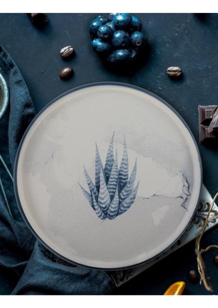 6'lı Tabak Stackable Pasta 21 cm Mat Beyaz