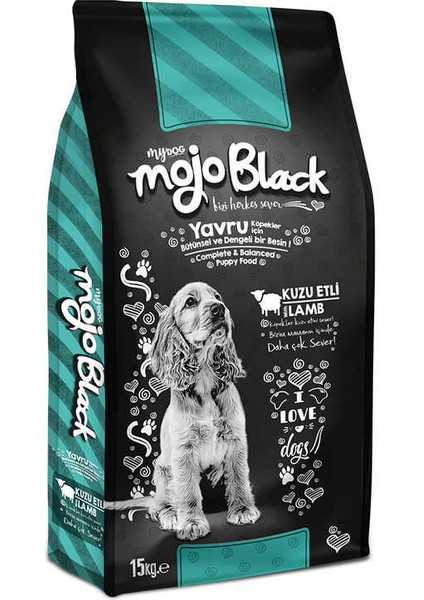 Mydog Mojo Black Kuzu Etli Yavru Köpek Maması 15KG