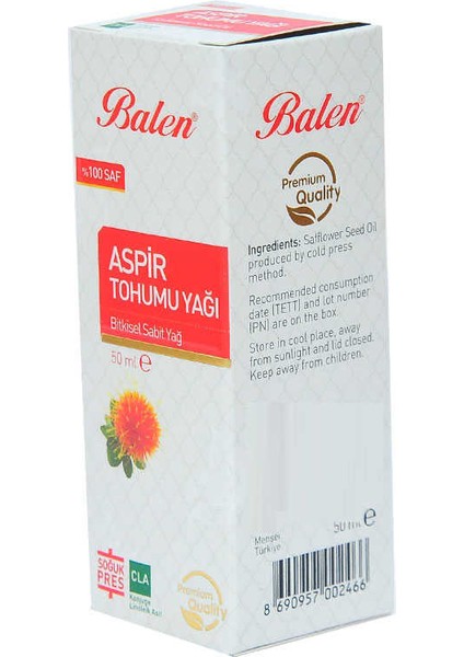 Aspir Tohumu Yağı 50 ml