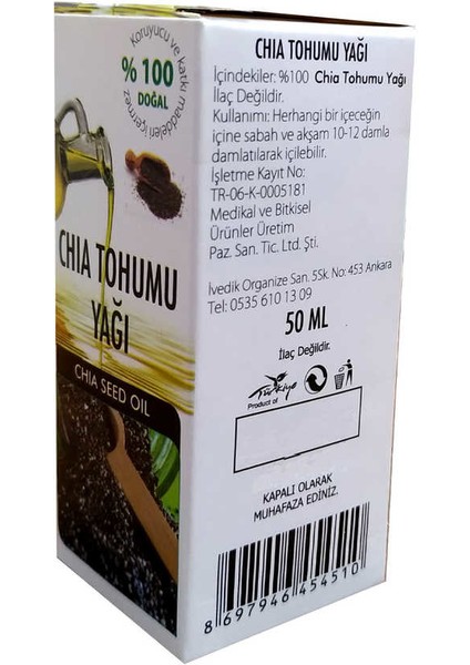 Chia Tohumu Yağı 50 ml