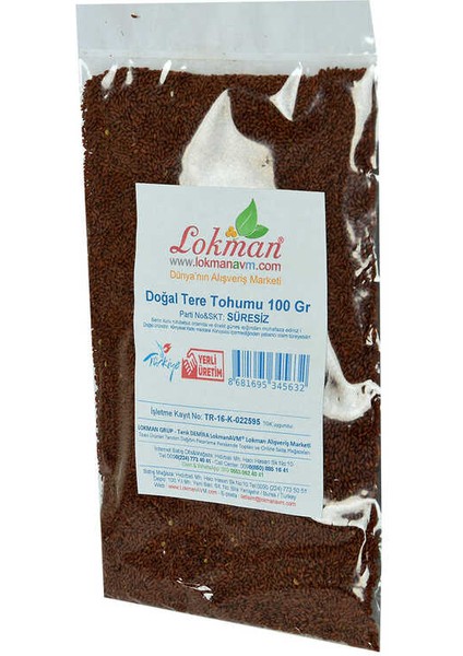 Doğal Tere Tohumu 100 gr Paket modelleri