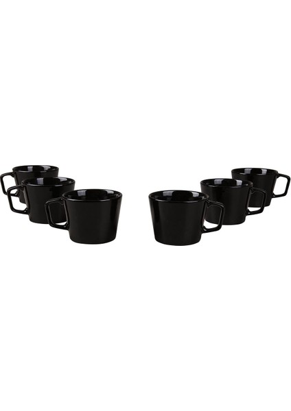 Kütahya Porselen Naturaceram 6'lı Forza Mug Siyah Renk