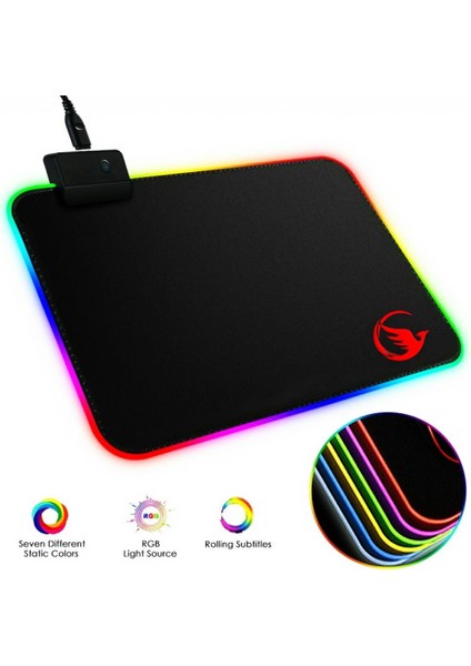 Lmp-25 30X25X04CM Rgb Işıklı Oyuncu Mouse Pad