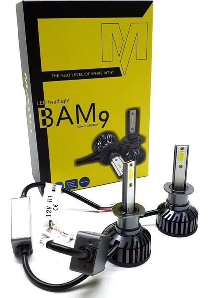 Bam9 H1 Beyaz Led Xenon Far Ampul Şimşek Etkili