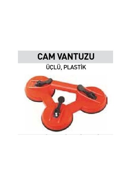15011 Üçlü Plastik Cam Vantuzu