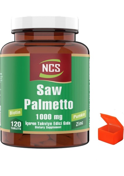 Saw Palmetto Complex Biotin Çinko 120 Tablets + Hap Kutusu