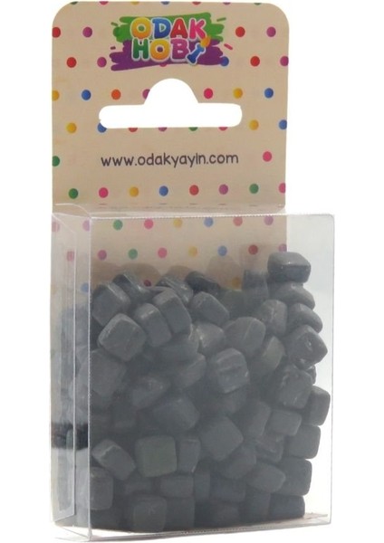 Mozaik Taşı 6x6 mm 150 Adet Siyah