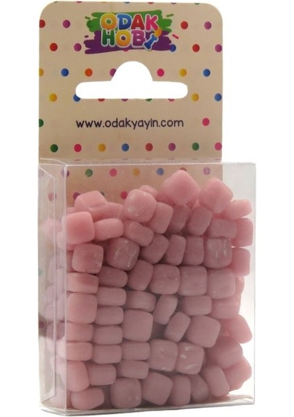 Mozaik Taşı 6x6 mm 150 Adet Pembe