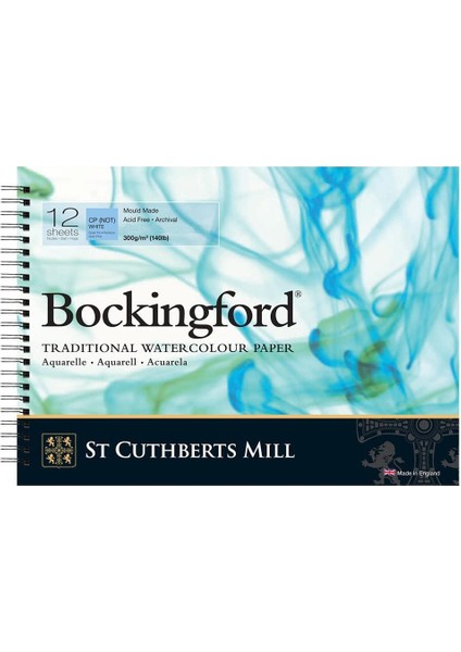 Bockingford Cold Press Spiralli Suluboya Blok A3 300 gr 12 Yaprak